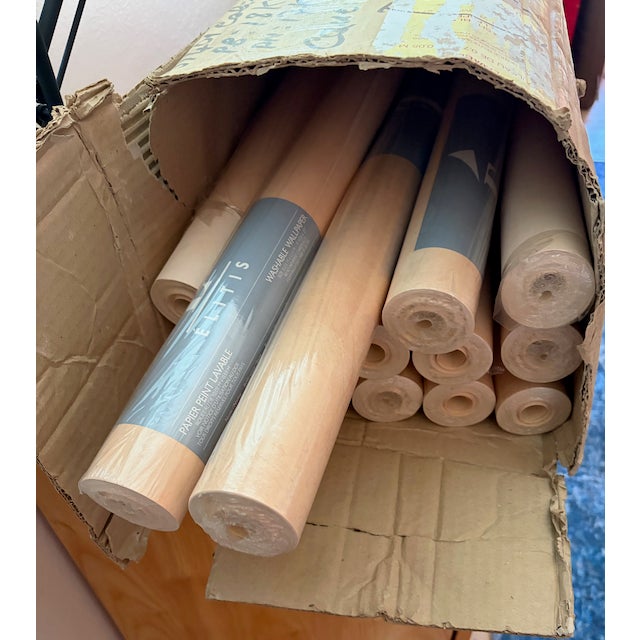1980s Vintage French Wallpaper 14 Rolls For Sale - Image 5 of 9