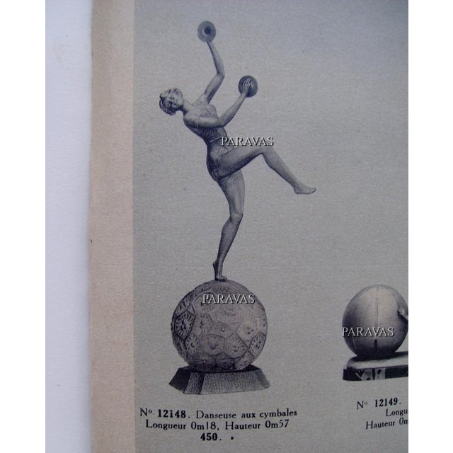 Emile Gregoire French Art Deco Sculptural Lamp, Dancer With Cymbals - 1920s For Sale - Image 18 of 18