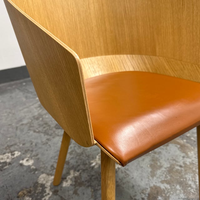 Stefan Diez for E15 Ch04 Houdini Oak + Leather Armchair For Sale - Image 10 of 12
