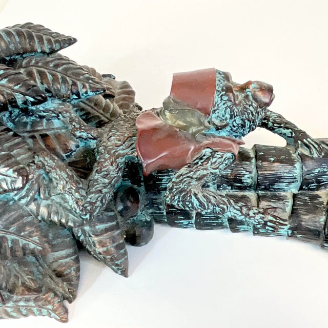 Mid-Century Coastal Hollywood Regency Monkey Climbing a Palm Tree Wall Bracket. For Sale - Image 9 of 12