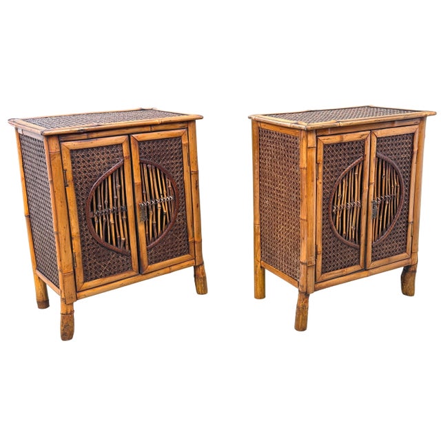 19th Century 19th Century Aesthetic Table Top Bamboo Cupboards, 1880, Set of 2 For Sale - Image 5 of 13