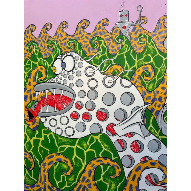 Wood Monumental Triptych “Mal De Mer” by Sableshift, 2026 (11' W X 8' H Original Painting) For Sale - Image 7 of 15