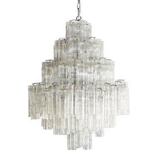 Mid 20th Century Six-Tier Murano Glass Tronchi Chandelier, Italy For Sale