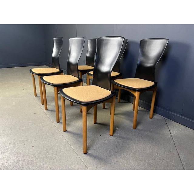 Vintage Pelope Dining Chairs by Francesco Binfarè for Cassina, 1990s, Set of 6 For Sale - Image 11 of 16