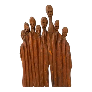 Mid Century Carved Wood Abstract Wall Hanging Sculpture Attributed to Jean Claude Gaugy