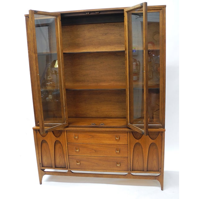 MidCentury Broyhill Brasilia Walnut Hutch Chairish