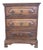 Antique Walnut Nightstand with 3 Drawers, 1600s For Sale