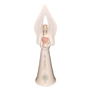 Vintage Spanish Lladró "Sounds of Love" Porcelain Angel Bell Figurine (#06474) – In Original Box For Sale
