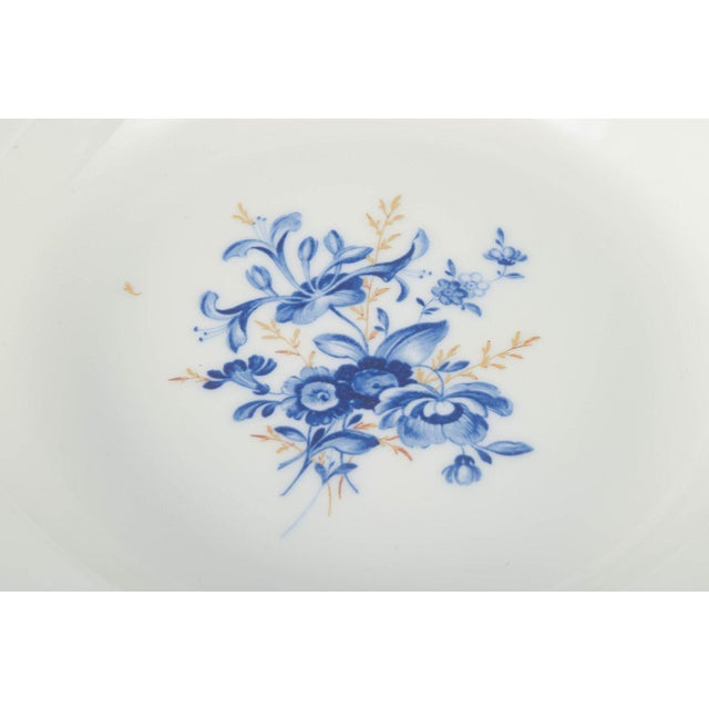 20th Century Deep Porcelain Plates with Floral Motifs by Meissen, Germany, Set of 4 For Sale - Image 3 of 5