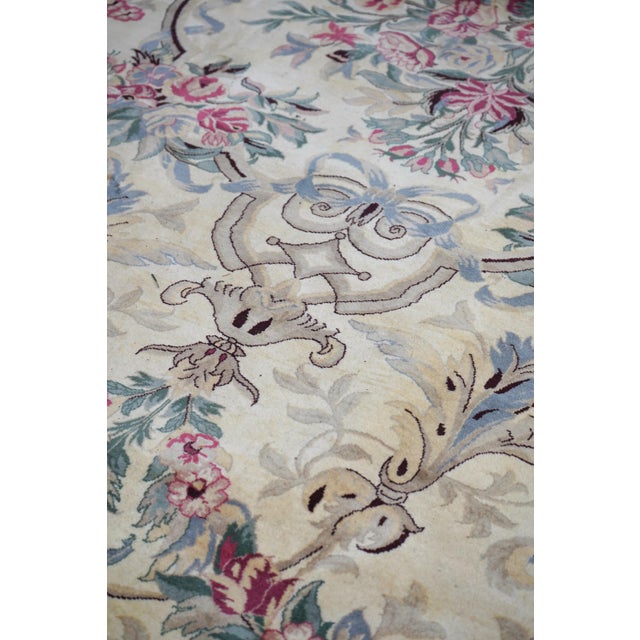 Hand Woven Approx. 11 X 16 Large Oriental Style Wool Rug For Sale - Image 10 of 12