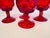 1960s Vintage 1960s Red Cubist Glass Water Stems, Set of 4 For Sale - Image 5 of 9