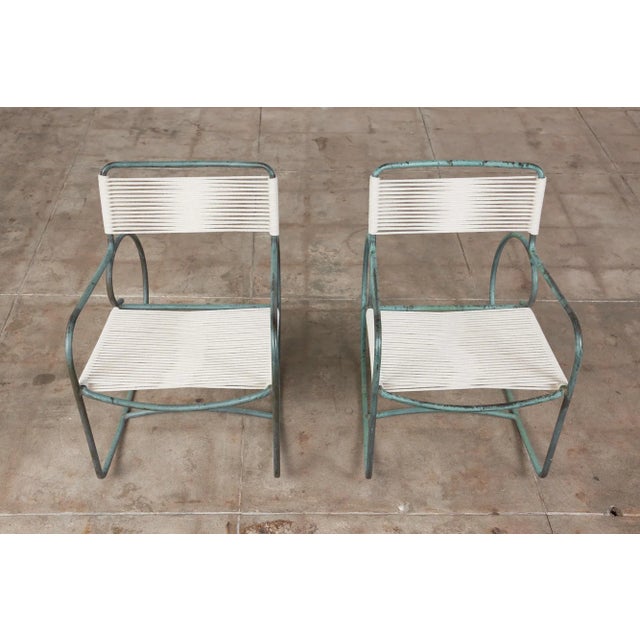 1950s Walter Lamb for Brown Jordan Bronze Patio Rocking Chair, Attributed For Sale - Image 9 of 13