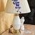 Vintage Ethan Allen Ivory Porcelain & Brass Leaf-Embossed Table Lamp For Sale - Image 14 of 18