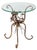 Hollywood Regency 1920s Hollywood Regency Gilt Metal Flowers Bouquet Side Table For Sale - Image 3 of 5