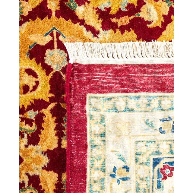 2000 - 2009 Mogul, One-of-a-Kind Hand-Knotted Area Rug in Red, 9' 2" x 11' 10" For Sale - Image 5 of 8