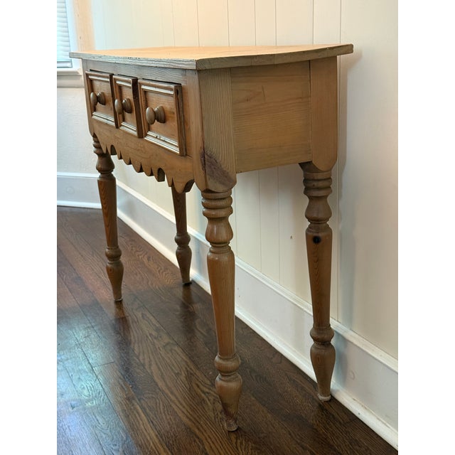 Vintage Pine Console Table For Sale - Image 4 of 12