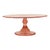 Beautiful large vintage pink colored cake stand, rosaline cake stand, or platter with a floral and diamond pattern,...