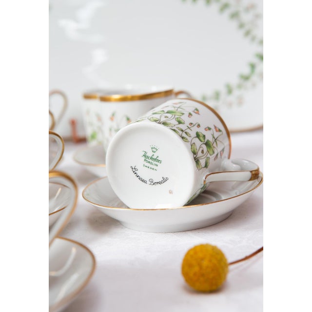 Linnaea Borealis Porcelain Coffee Set from Hackefors, 1970, Set of 38 For Sale - Image 4 of 11