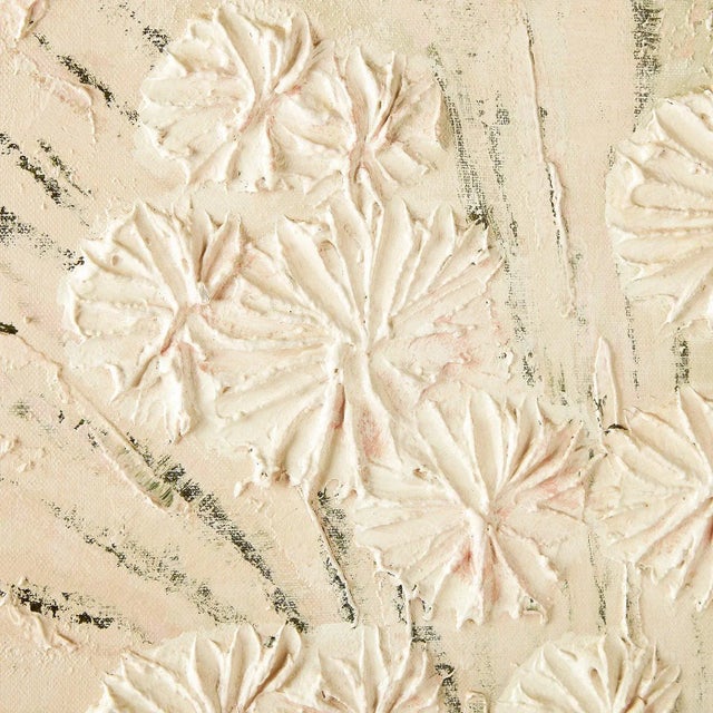 Cream Pair Framed Signed Paintings of Still Life Flowers in Vases For Sale - Image 8 of 11