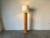 Striking classic / Hollywood Regency - style natural turned wood sculptural column shape decorative floor lamp, circa...