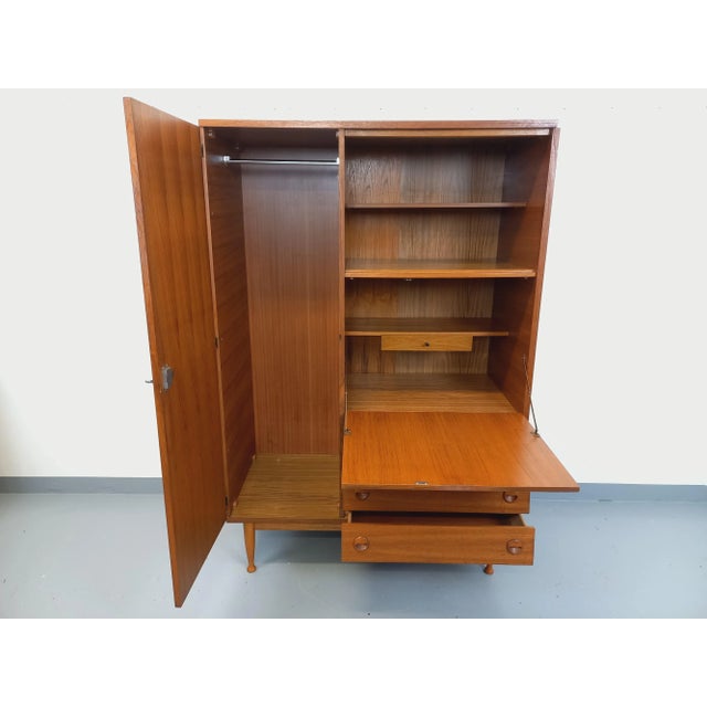 1960s Vintage Scandinavian Style Teak Secretaire Cabinet, 1960s For Sale - Image 5 of 17