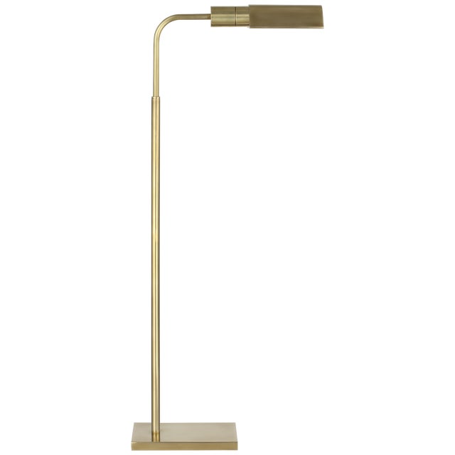 Modern Visual Comfort Signature Studio Adjustable Cordless Pharmacy Floor Lamp in Hand-Rubbed Antique Brass For Sale - Image 3 of 3