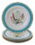 19th Century Minton Botanical Plates Jeweled Porcelain Turquoise Enamel - Set of 4 For Sale