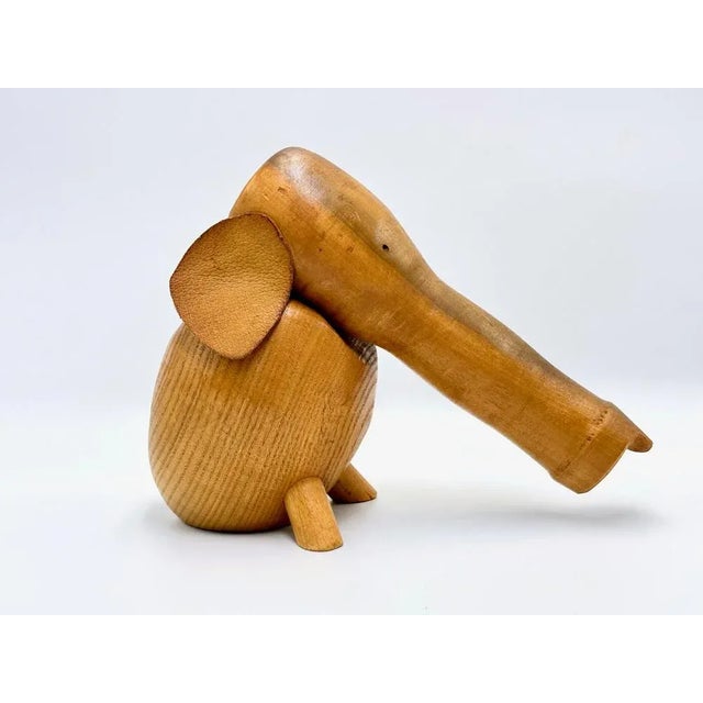 Mid-Century Danish Carved Baby Elephant, 1960s, in Flawless conditions. Designed 1960 to 1969