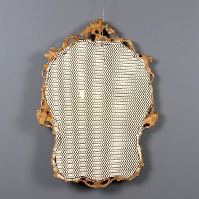 Goldenrod Baroque Style Mirror in Giltwood Frame For Sale - Image 8 of 9