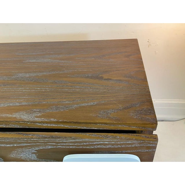 Modernist White & Cerused Oak Cabinets - a Pair For Sale - Image 10 of 12