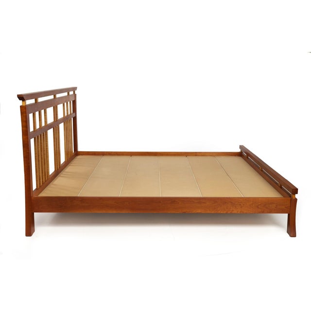 Modern Handmade Solid Cherry KingSize Bed by Hardwood Artisans Ca
