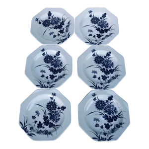 Vintage Royal Staffordshire Liberty J&g Meakin England Ironstone Octagon Salad Plates S/6
