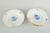 Meissen 4 deep plates, early 20th century. Hand-decorated porcelain with hand-painted blue floral decoration and gilded...