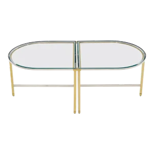 Mid 20th Century Racetrack Oval Shape Two Pieces Coffee Table