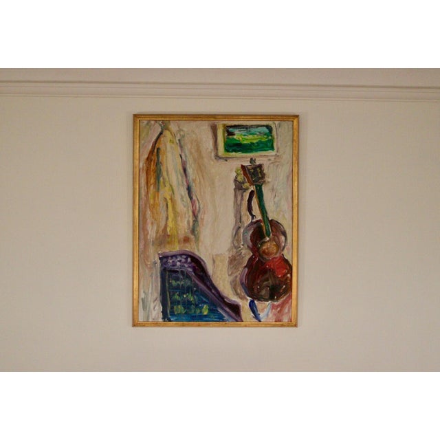 Leif Larsson, Violin, 1972, Oil on Canvas, Framed For Sale - Image 17 of 18