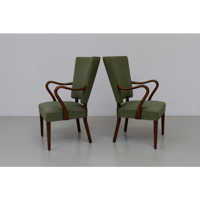 Slagelse Møbelværk Danish Armchairs by Alfred Christensen for Slagelse Møbelværk, 1940s, Set of 2 For Sale - Image 4 of 18