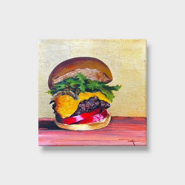 This is a one of a kind original acrylic and gold leaf still life painting by San Diego artist, Duke Windsor. Its...