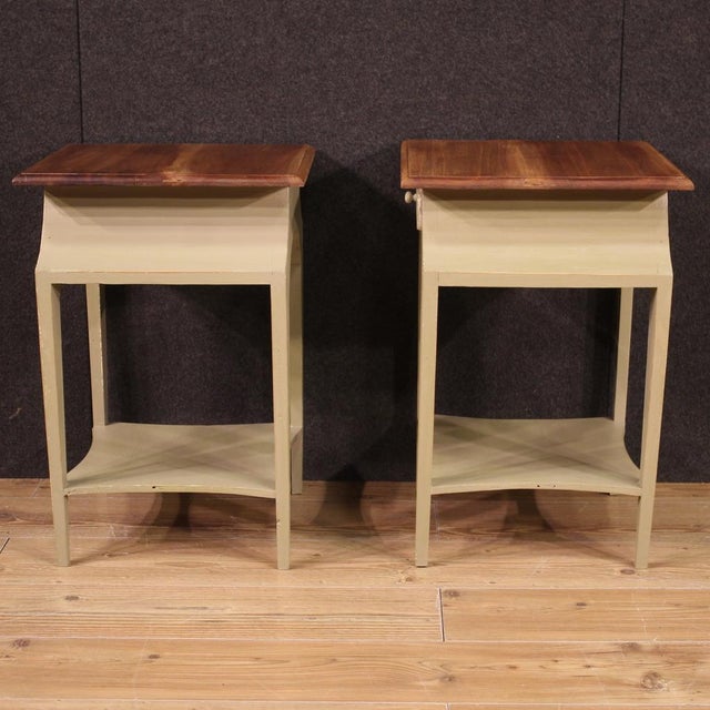Vintage Painted Bedside Tables, 1980s, Set of 2 For Sale - Image 10 of 13