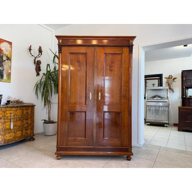 Gründerzeit Wardrobe in Walnut For Sale - Image 5 of 16