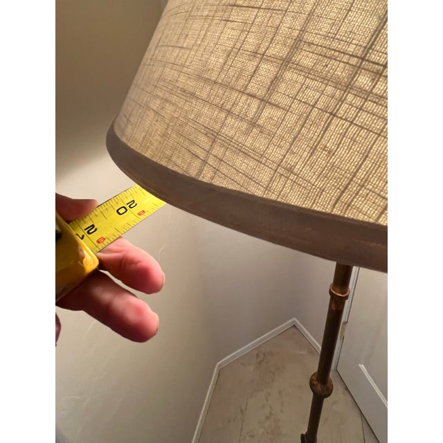 Rustic European 1940’s Style French Brutalist Floor Lamp For Sale - Image 3 of 12