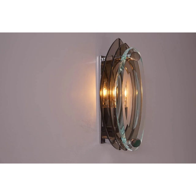 1970s Vintage Two-Toned Glass Sconce from Veca For Sale - Image 5 of 10