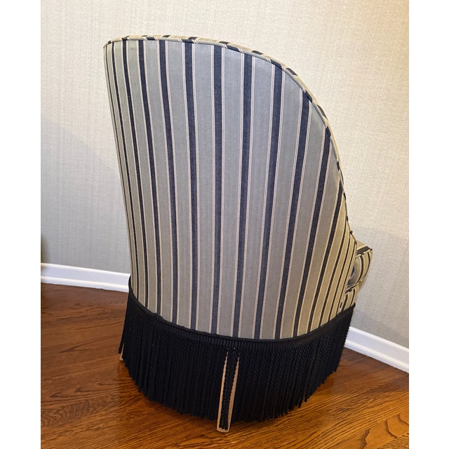 French Pair of Attribruted Nickey Kehoe Napoleon III Fireplace Chairs For Sale - Image 3 of 4