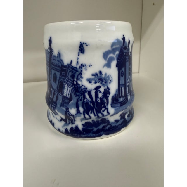 Late 20th Century Vintage Blue & White Transferware Mug For Sale - Image 5 of 6