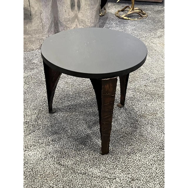 1960s Paul Evans Slate & Sculpted Metal Table For Sale In Philadelphia - Image 6 of 13