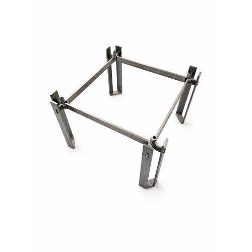 Brutalist Brutalist Coffee Table in Metal and Glass, 1980s For Sale - Image 3 of 8