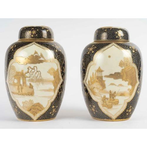 This pair of ginger jars from the early twentieth century is an exquisite example of the influence of Asian arts on...