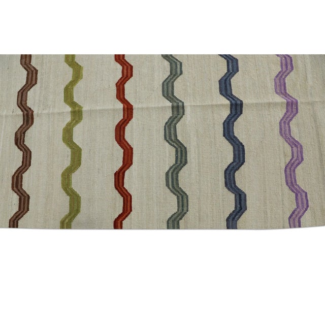 Early 21st Century Early 21st Century Handmade Modern Kilim Rug 8'1 X 10'8 For Sale - Image 5 of 7