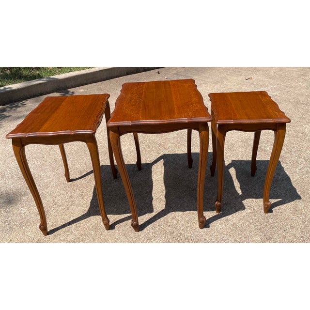 Mid 20th Century French Country Nesting Tables - Set of 3 For Sale - Image 5 of 9
