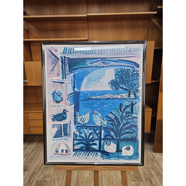 Henri Deschamps, Côte d'Azur, 1970s, Colored Lithograph, Framed For Sale - Image 3 of 10