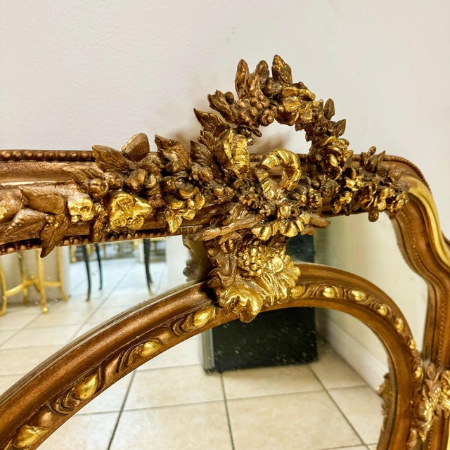 2020s Baroque Style Copper and Gold Wall Mirror For Sale - Image 5 of 8
